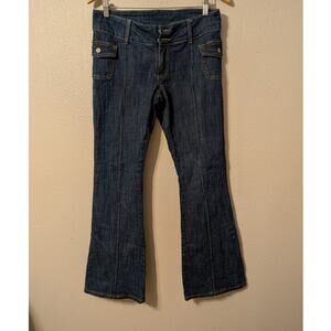 John Galt/Brandy Melville Agatha Flared Denim Jeans Womens S 70s Front Seam